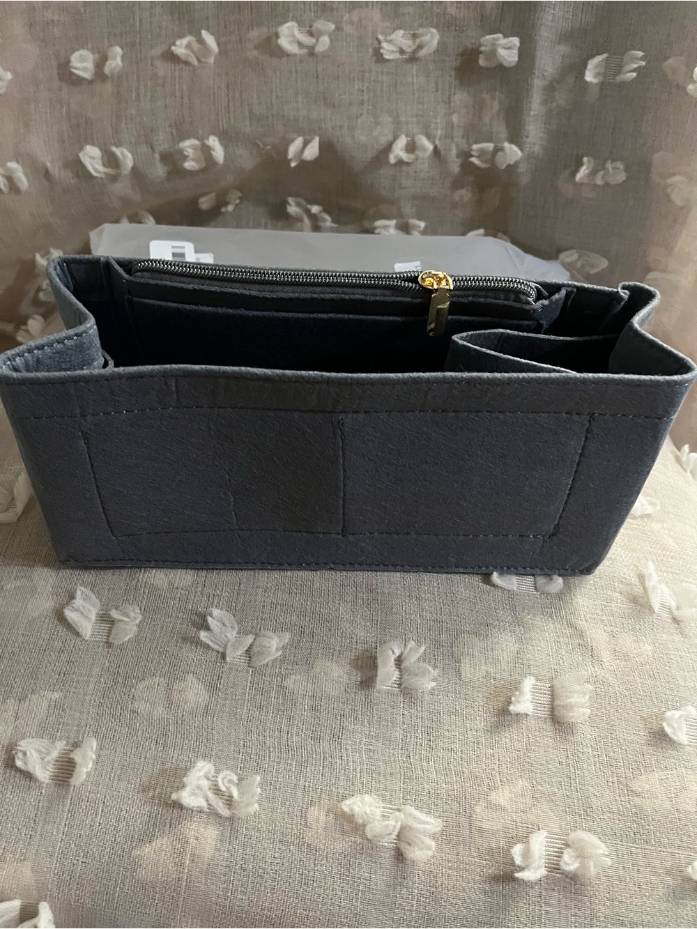 Felt Purse Organizer Insert in Charcoal Gray